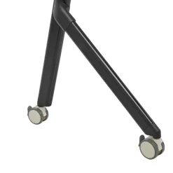 BENDI - Inklapbaar bureau - Lichthout/Zwart - 160 x 60 cm - Staal