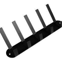 Benson Kapstok - zwart - metaal - 5 haken - wandkapstok - 30 cm