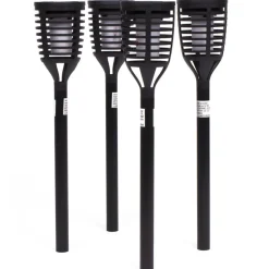 Benson Tuinfakkels - 4x stuks - solar - vlameffect - 41 cm