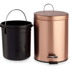 Berilo Pedaalemmer - koperkleurig - 12 l - 40 cm - metaal