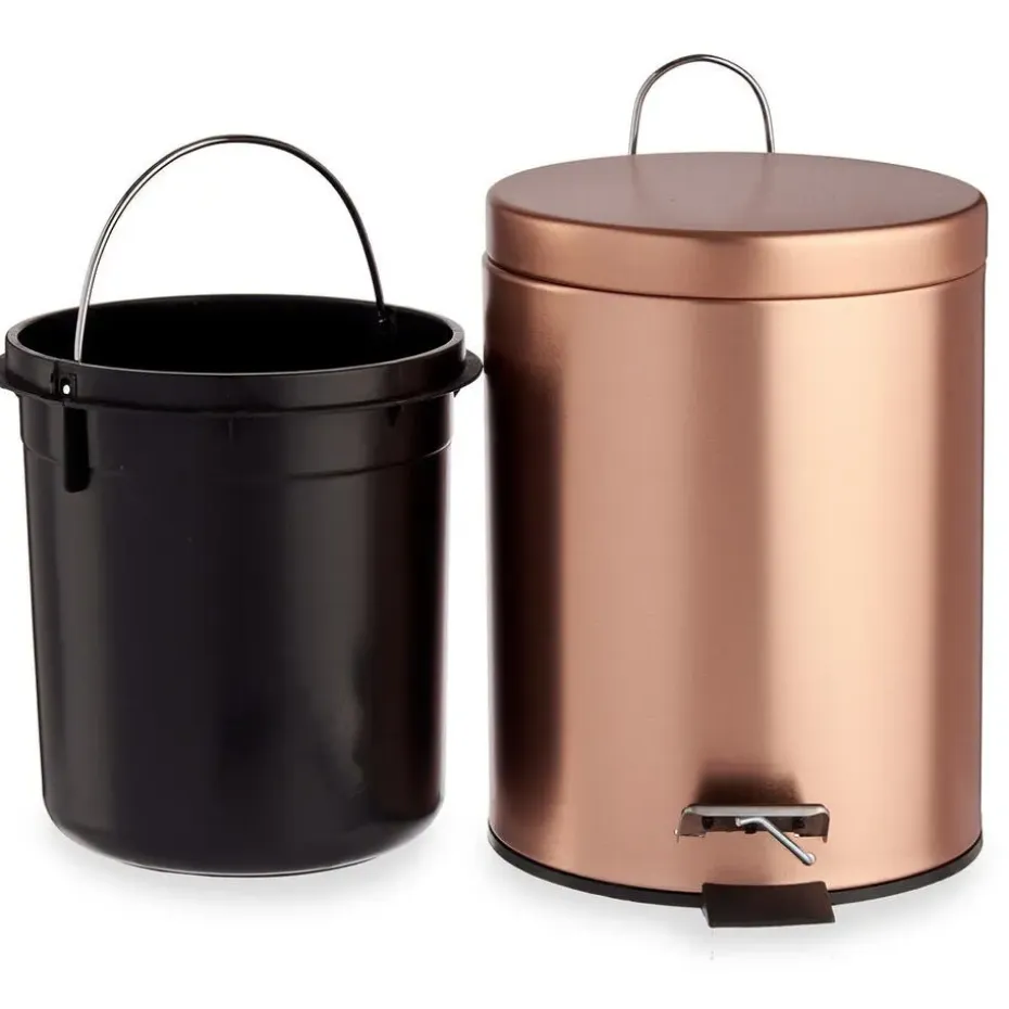 Berilo Pedaalemmer - koperkleurig - 12 l - 40 cm - metaal