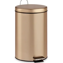 Berilo Pedaalemmer - metaal - 12L - goudkleurig - 40 cm