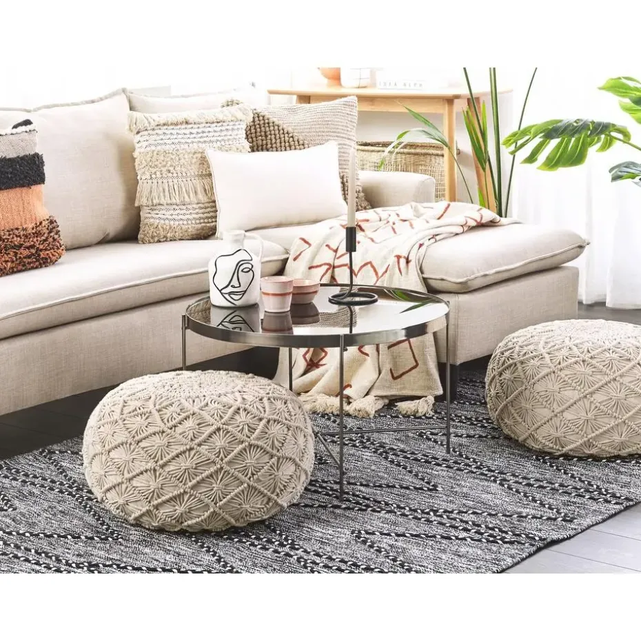 BERKANE - Poef - Beige - Katoen