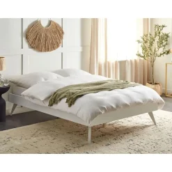 BERRIC - Tweepersoonsbed - Wit - 140 x 200 cm - MDF