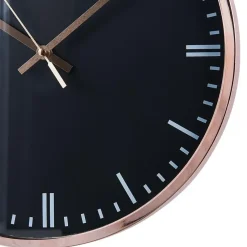 BEZAS - Wandklok - Zwart - Synthetisch materiaal