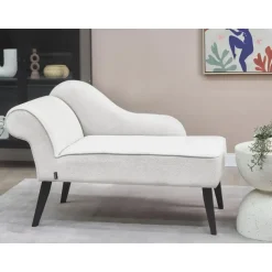 BIARRITZ - Chaise longue - Wit - Linkerzijde - Polyester