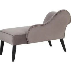 BIARRITZ - Chaise longue - Grijs - Linkerzijde - Fluweel