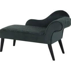 BIARRITZ - Chaise longue - Groen - Rechterzijde - Fluweel