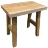 Bijzet krukje/tafeltje - lichtbruin - hout - 40 x 25 x 40 cm