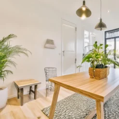 Bijzet krukje/tafeltje - lichtbruin - hout - 40 x 25 x 40 cm