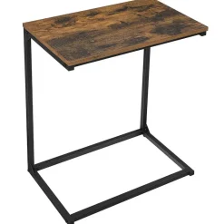 Bijzettafel - industriële look - 55x66x35 cm - vintage bruin