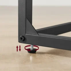 Bijzettafel - Koffietafel - 55x35x66cm - Metaal & Spaanplaat - Zwart