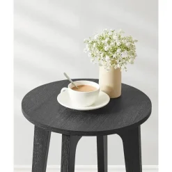 Bijzettafel - Nachtkastje - Kleine Salontafel - Zwart - 50x40x40 cm - Banktafel