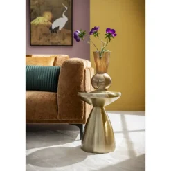 Bijzettafel Amara - goudkleurig - 48xØ36 cm