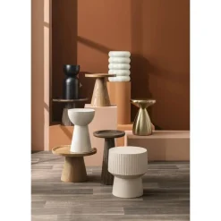 Bijzettafel Amara - goudkleurig - 48xØ36 cm