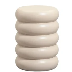 Bijzettafel Barbella - beige - 45xØ33 cm