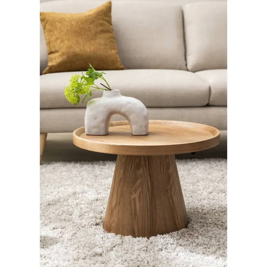 Bijzettafel Donna - naturel - Ø50x33 cm