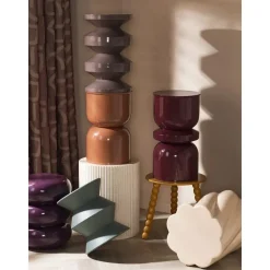 Bijzettafel Madrid - taupe - 49xØ31 cm