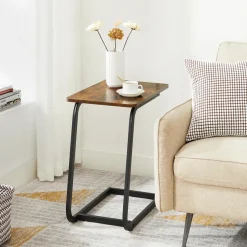 Bijzettafel met Vintage Look - 50x62x35 cm - Zwart en Bruin