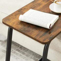 Bijzettafel met Vintage Look - 50x62x35 cm - Zwart en Bruin