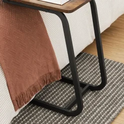 Bijzettafel met Vintage Look - 50x62x35 cm - Zwart en Bruin