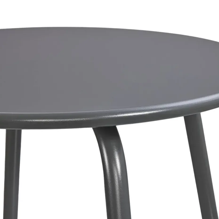 Bijzettafel Montreal - antraciet/metaal - 45xØ45 cm