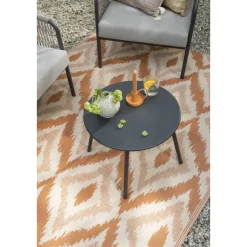 Bijzettafel Montreal - antraciet/metaal - Ø50 cm