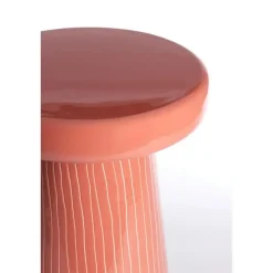 Bijzettafel Nunoa - Lichtrood - Ø41cm