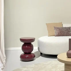 Bijzettafel Paars Staal - 33x33x50cm - Brix Dex