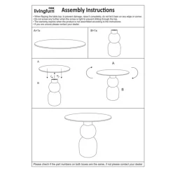 Bijzettafel Rond - Bruin Staal - 50x49,5x52,5cm - Brix