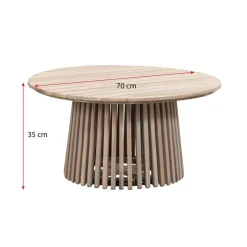 Bijzettafel Saône - acacia - 35xØ70 cm