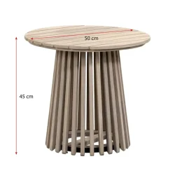 Bijzettafel Saône - acacia - 45xØ50 cm