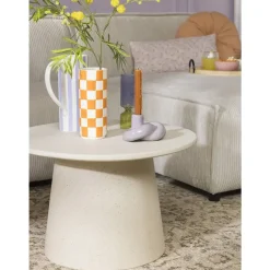 Bijzettafel Thibaut - beige - 38xØ60 cm