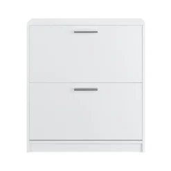 Bill - Schoenenkast met 2 kleppen in wit