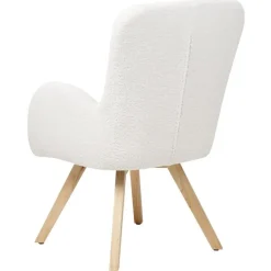 BJARN - Fauteuil - Wit - Bouclé