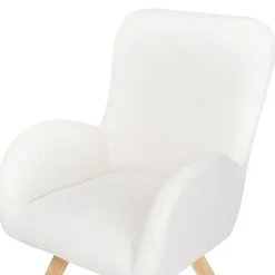 BJARN - Fauteuil - Wit - Bouclé