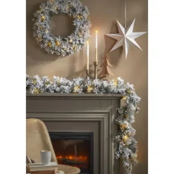 Black Box Trees Dinsmore Kerstkrans - LED - Ø60 cm - Frosted Green