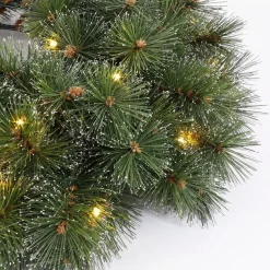 Black Box Trees Glendon Kerstkrans met LED Verlichting - Ø60cm - Groen