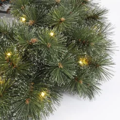 Black Box Trees Glendon Kerstkrans met LED Verlichting - Ø60cm - Groen