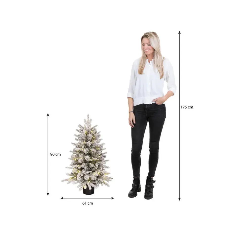 Black Box Trees Grimshaw Kunstkerstboom met Verlichting - H90 x Ø61 cm