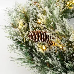 Black Box Trees Vandans Kerstkrans met LED - Ø60 cm - Groen Frosted