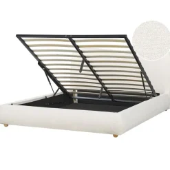 BLAGNAC - Bed met opbergruimte - Wit - 160 x 200 cm - Bouclé