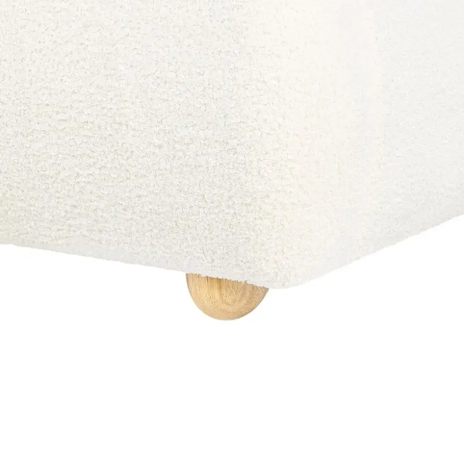 BLAGNAC - Bed met opbergruimte - Wit - 160 x 200 cm - Bouclé