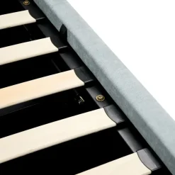 BLAGNAC - Tweepersoonsbed - Lichtblauw - 140 x 200 cm - Stof