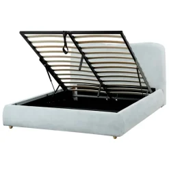 BLAGNAC - Tweepersoonsbed - Lichtblauw - 140 x 200 cm - Stof