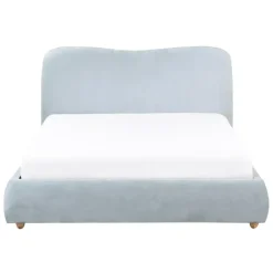 BLAGNAC - Tweepersoonsbed - Lichtblauw - 140 x 200 cm - Stof