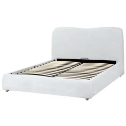 BLAGNAC - Tweepersoonsbed - Lichtgrijs - 140 x 200 cm - Stof