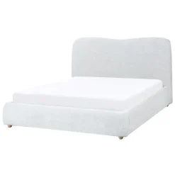 BLAGNAC - Tweepersoonsbed - Lichtgrijs - 140 x 200 cm - Stof