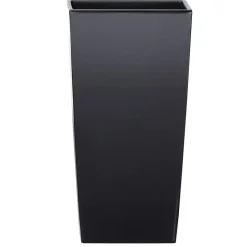 Bloempot/plantenpot Urbi - antraciet - 19 x 19 x 37 cm