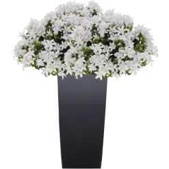 Bloempot/plantenpot Urbi - antraciet - 19 x 19 x 37 cm